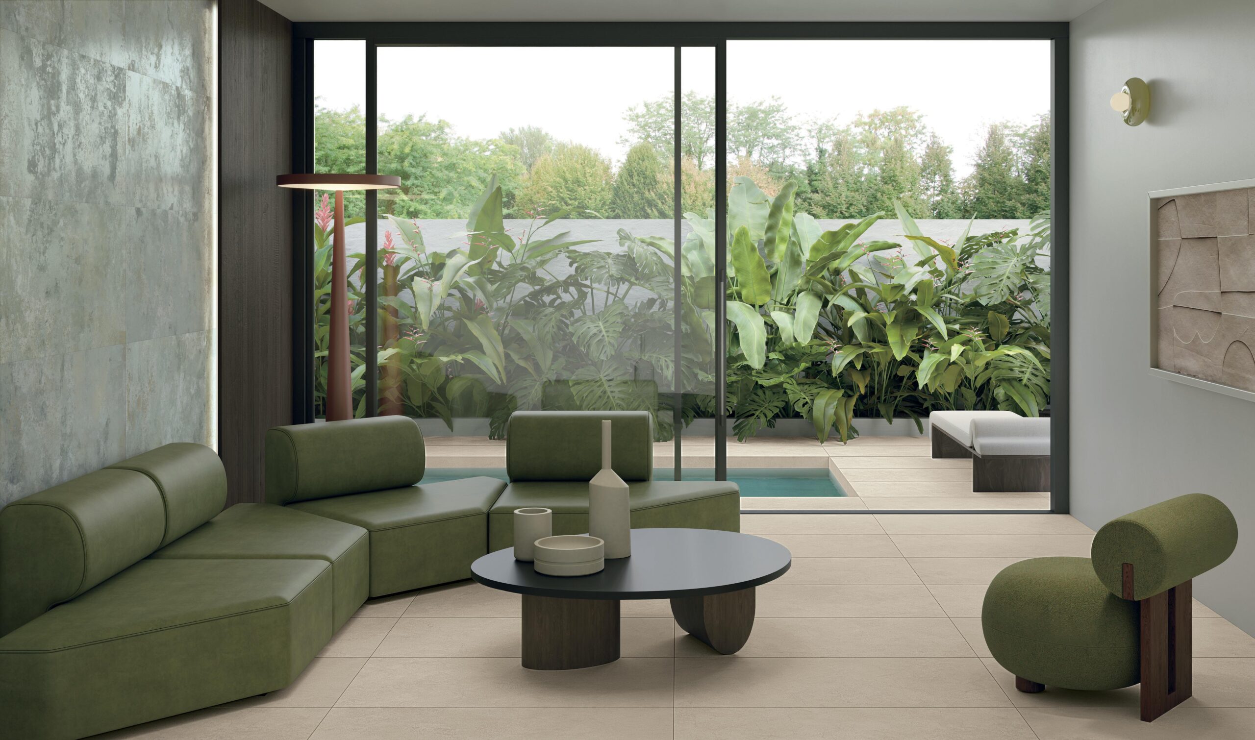 DESVRES ARIANA 01 CAMOUFLAGE Ecru Beton Ptech_Green Vernis Nat_PLEIN AIR CAMOUFLAGE Ecru Beton R11